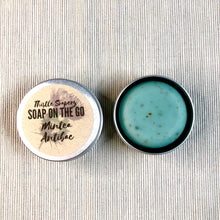 Load image into Gallery viewer, Soap on the Go • Our Bestselling Soaps in Miniature • With Aluminium Travel Tin
