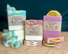 Load image into Gallery viewer, Christmas Soap Gift Set • Vegan Handmade Soap Trio • Festive Letterbox Gift Box