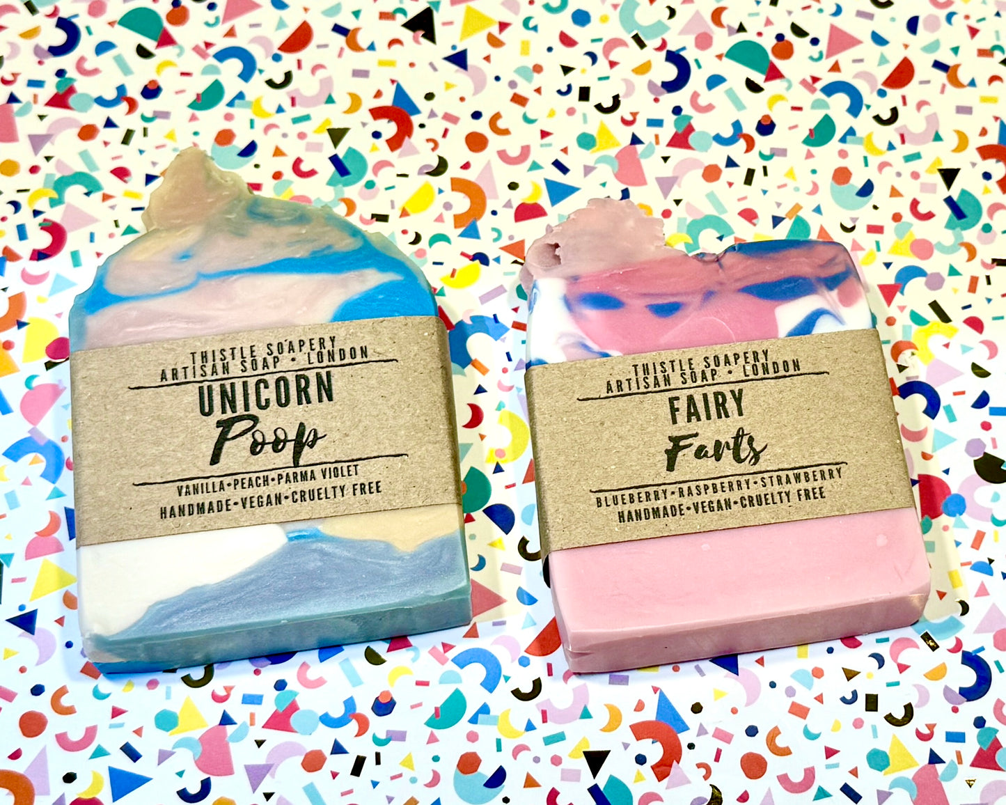 Unicorn Poop & Fairy Fart Gift Set • Sensitive Skin Soap Duo • Letterbox Gift