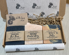 Load image into Gallery viewer, Bestselling Facial Soap Gift Set | Activated Charcoal & Kaolin Clay | Letterbox Gift