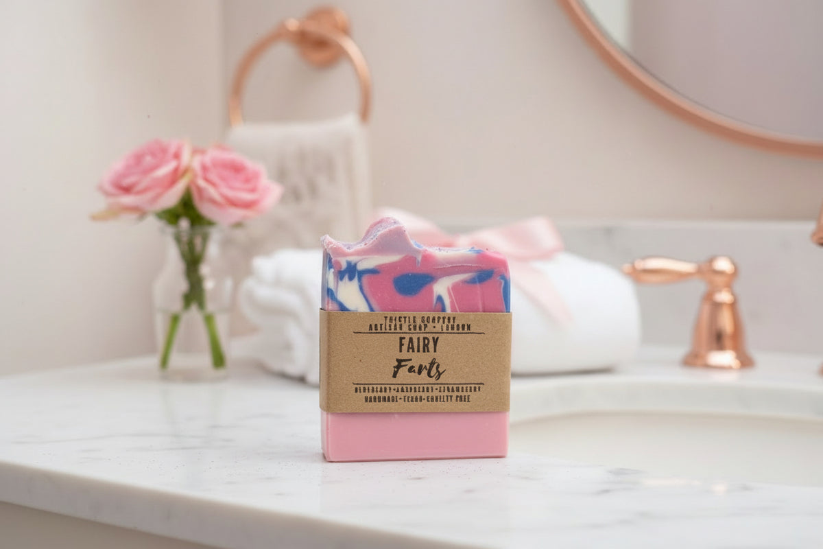 Fairy Farts Gentle Soap • Blue Raspberry and Summer Fruit Fragrance • With Sweet Almond Oil