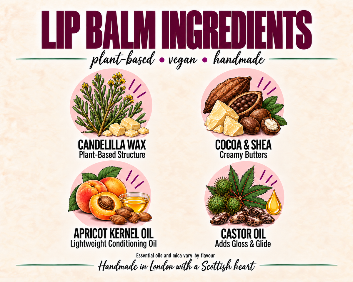 Vegan Lip Balm Gift Set | Christmas Cracker Box, Choose Trio (15ml)