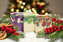 Load image into Gallery viewer, Christmas Soap Gift Set • Vegan Handmade Soap Trio • Festive Letterbox Gift Box