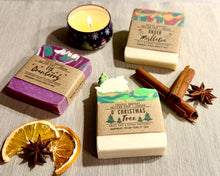 Load image into Gallery viewer, Christmas Soap Gift Set • Vegan Handmade Soap Trio • Festive Letterbox Gift Box