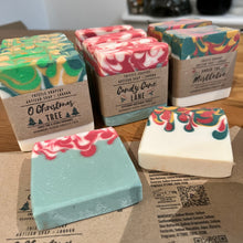 Load image into Gallery viewer, Candy Cane Lane Festive Soap | Peppermint & Vanilla Fragrance