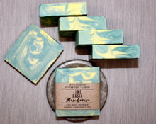 Load image into Gallery viewer, Lime, Basil & Mandarin Fragranced Soap • With Shea Butter and Sweet Almond Oil