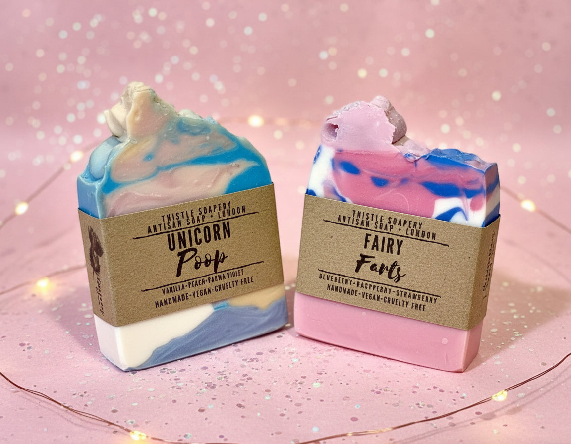 Unicorn Poop & Fairy Fart Gift Set • Sensitive Skin Soap Duo • Letterbox Gift
