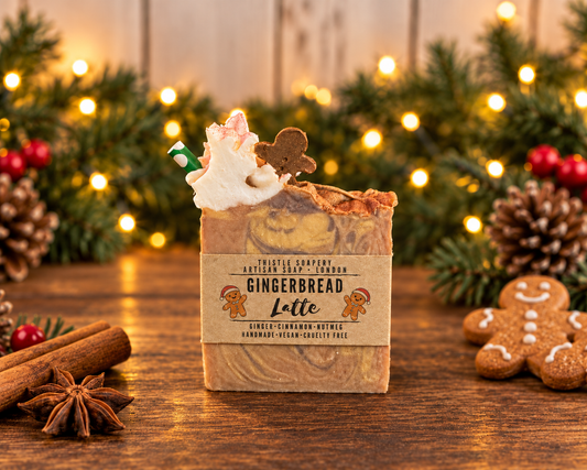 Gingerbread Latte Soap | Spiced Ginger & Cinnamon Vegan Christmas Soap