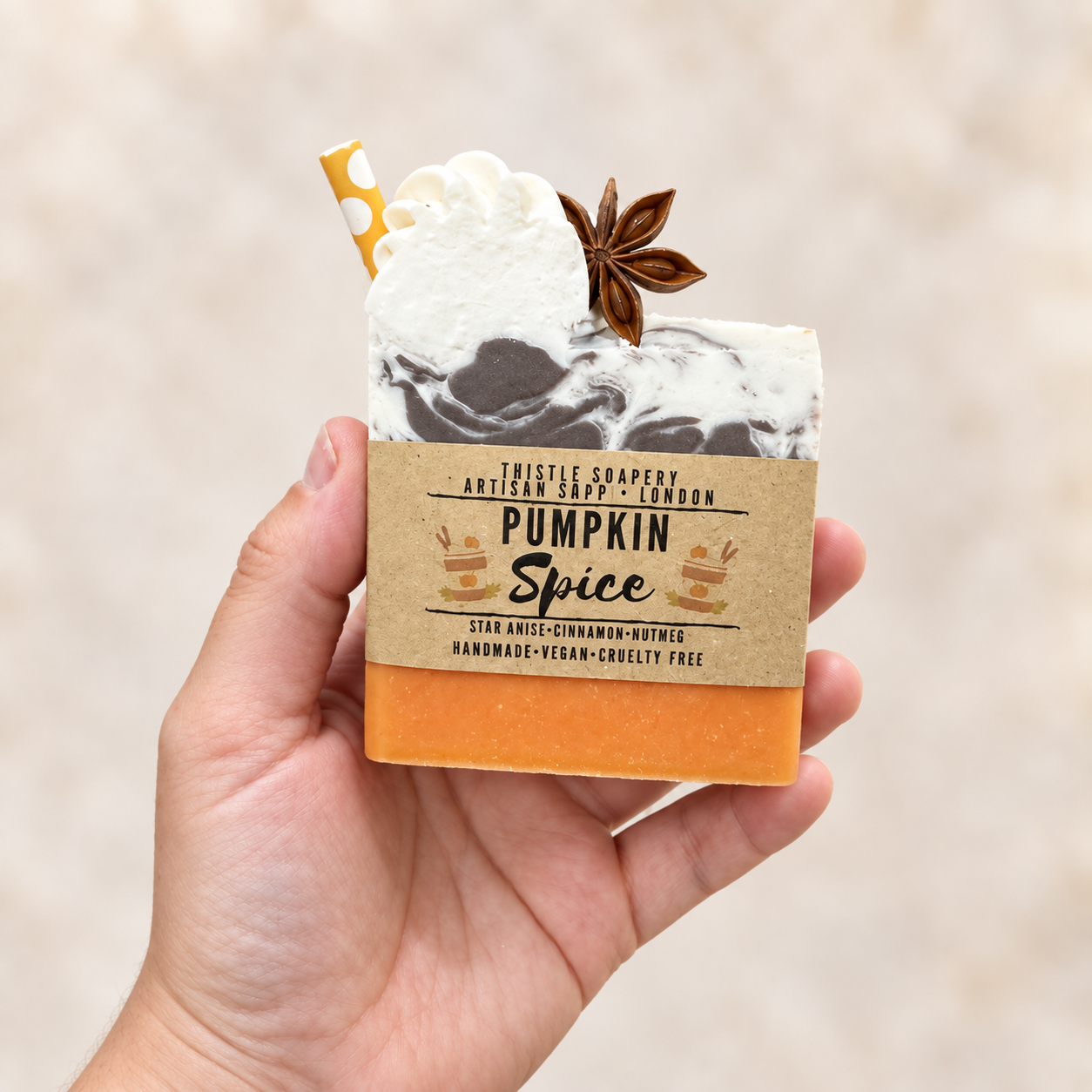 Pumpkin Spice Latte Soap | Handmade Vegan Autumn Soap