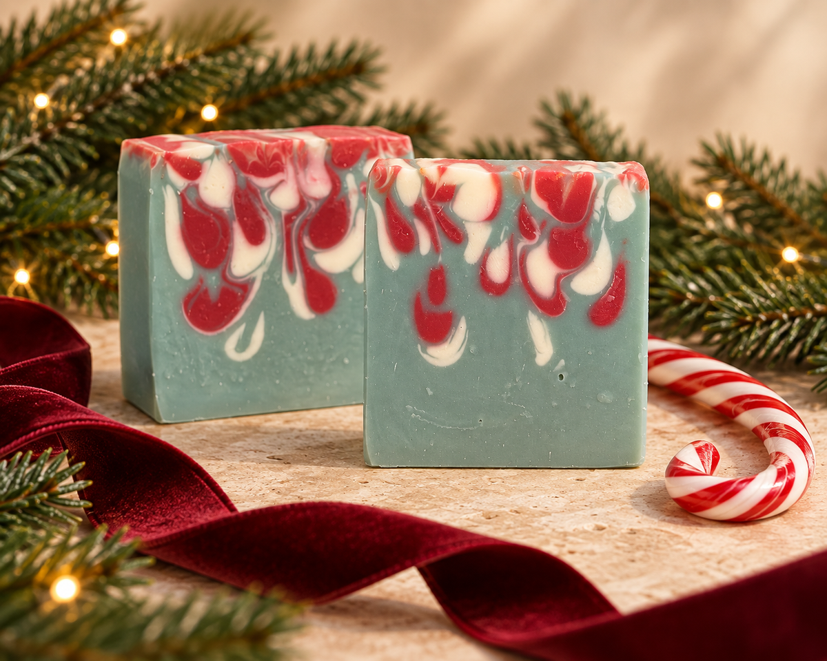 Candy Cane Lane Festive Soap | Peppermint & Vanilla Fragrance