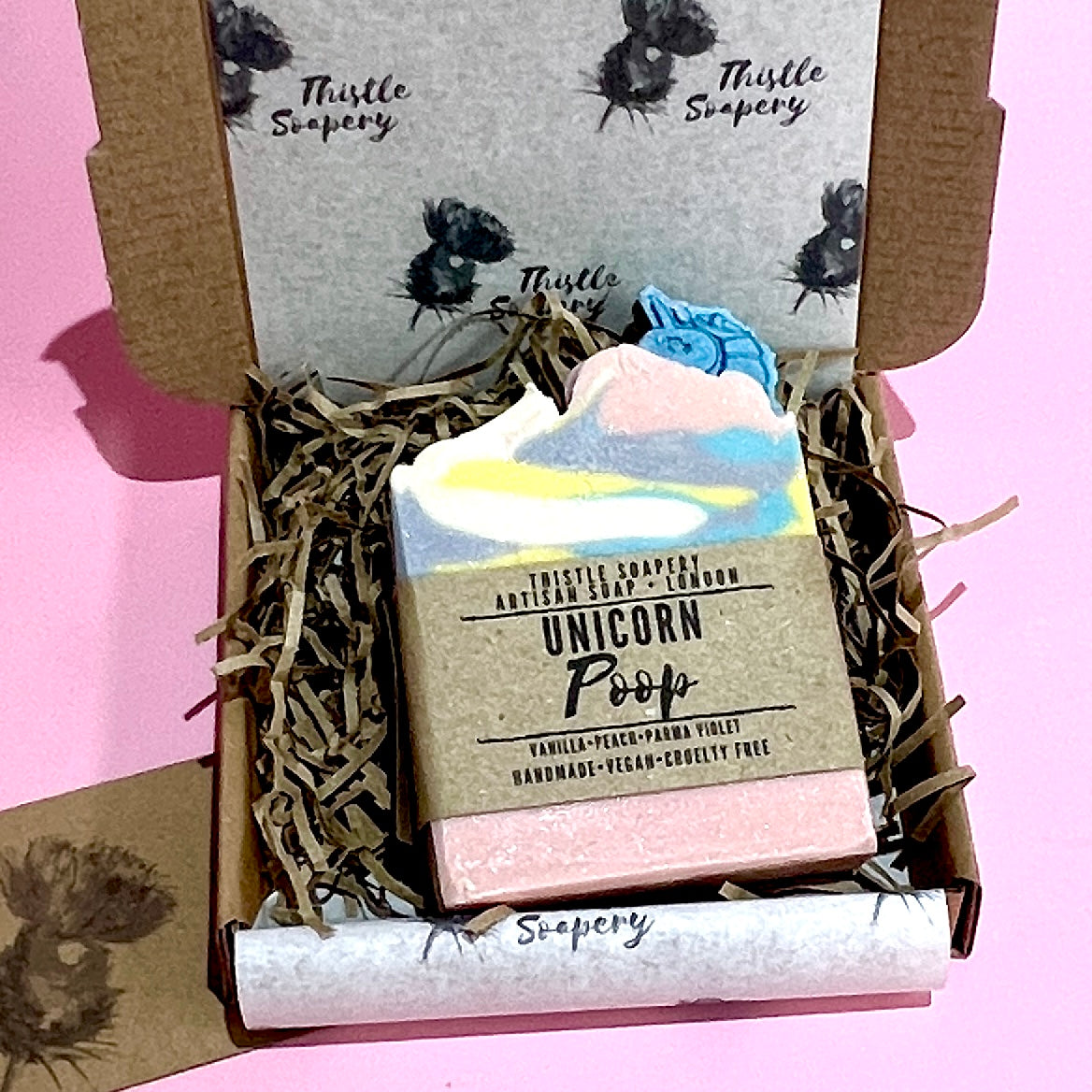 Unicorn Poop Gentle Soap • Vanilla Peach & Parma Violet Fragrance • With Sweet Almond Oil