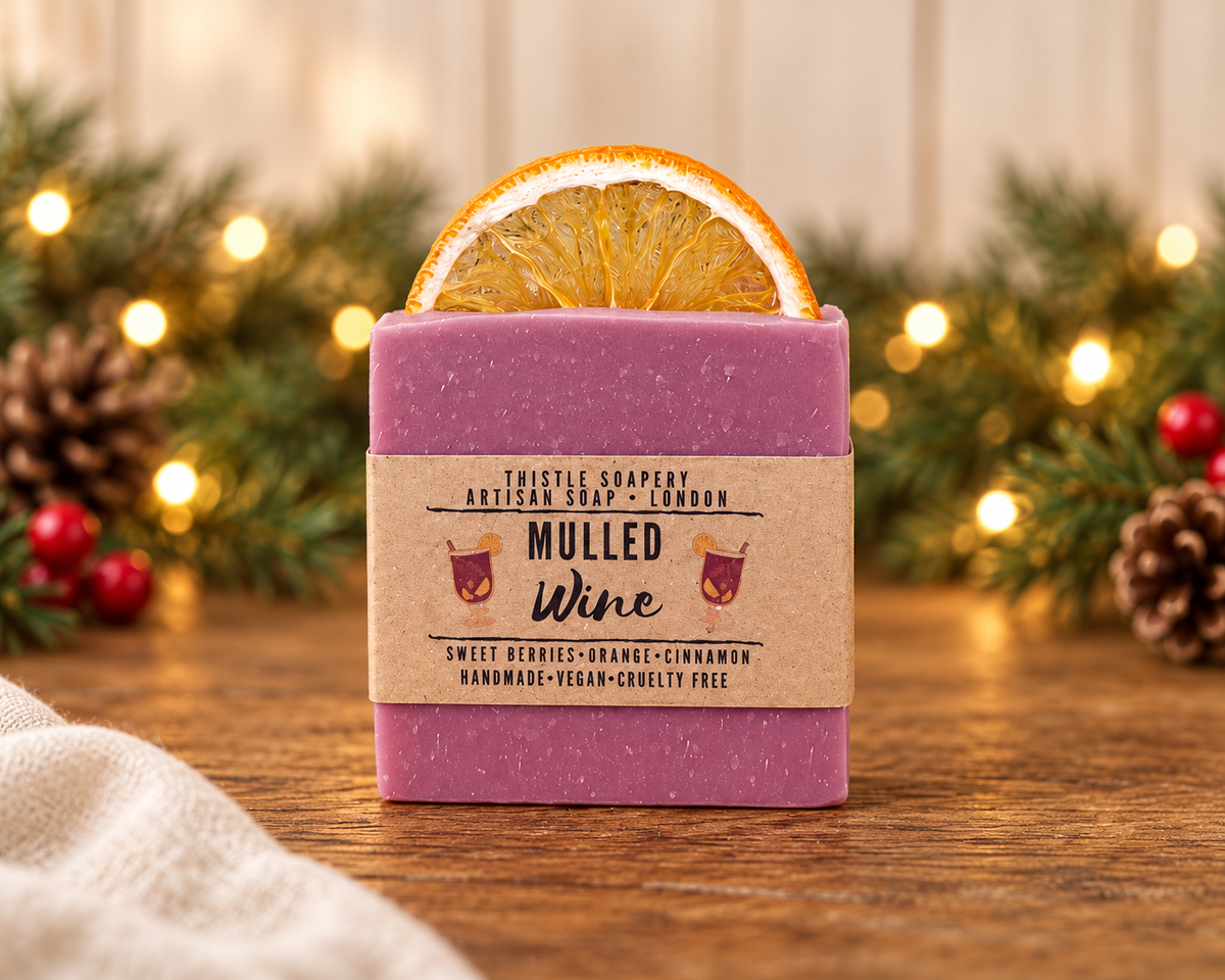 Mulled Wine Spiced Christmas Soap • With Coconut Milk and Apricot Kernel Oil