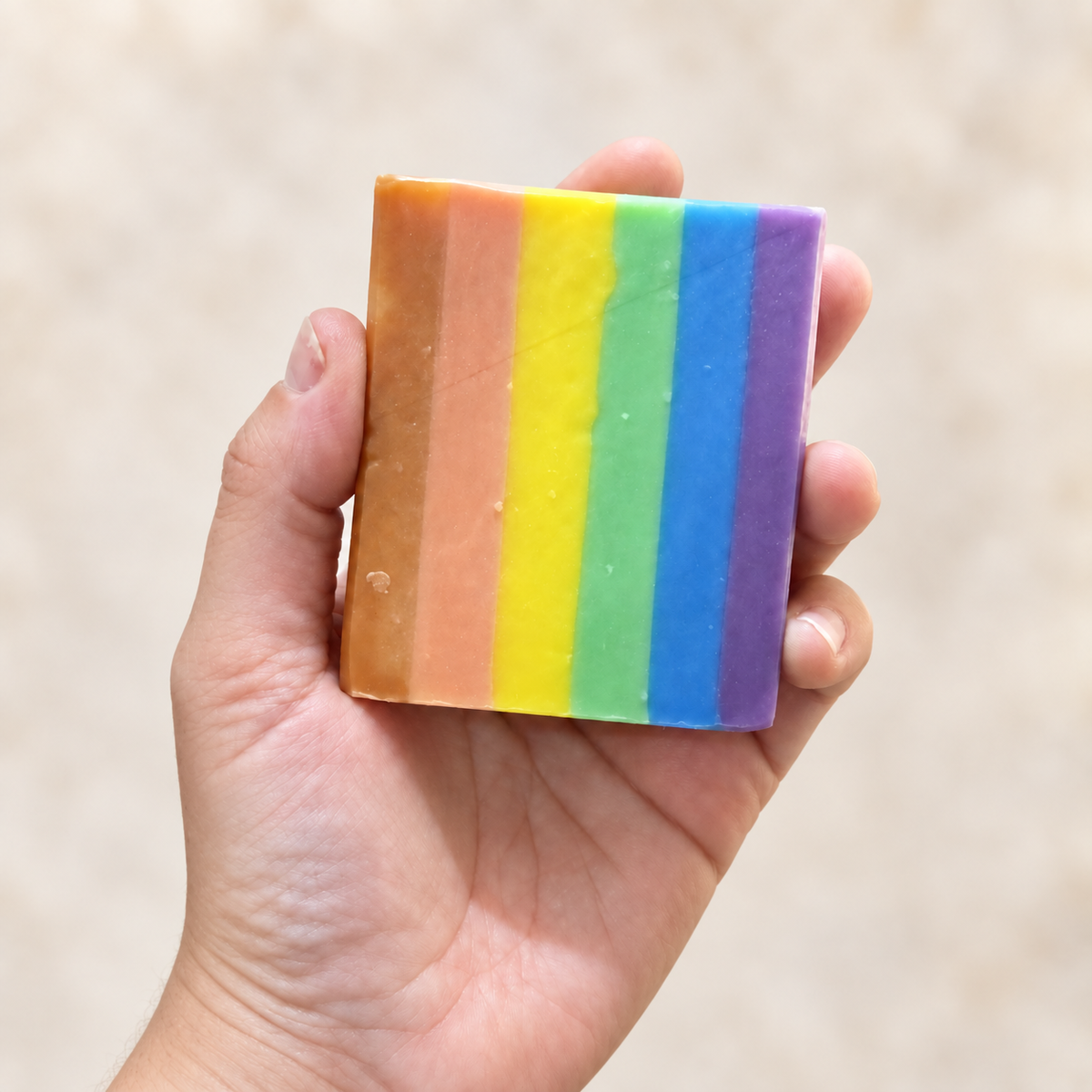 Love is Love Rainbow Pride Vegan Soap • Tutti Frutti Fragrance