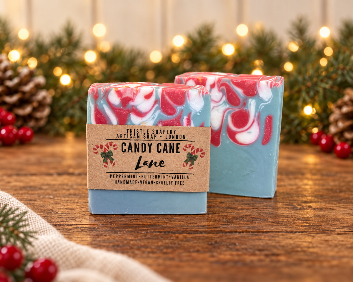 Candy Cane Lane Festive Soap | Peppermint & Vanilla Fragrance