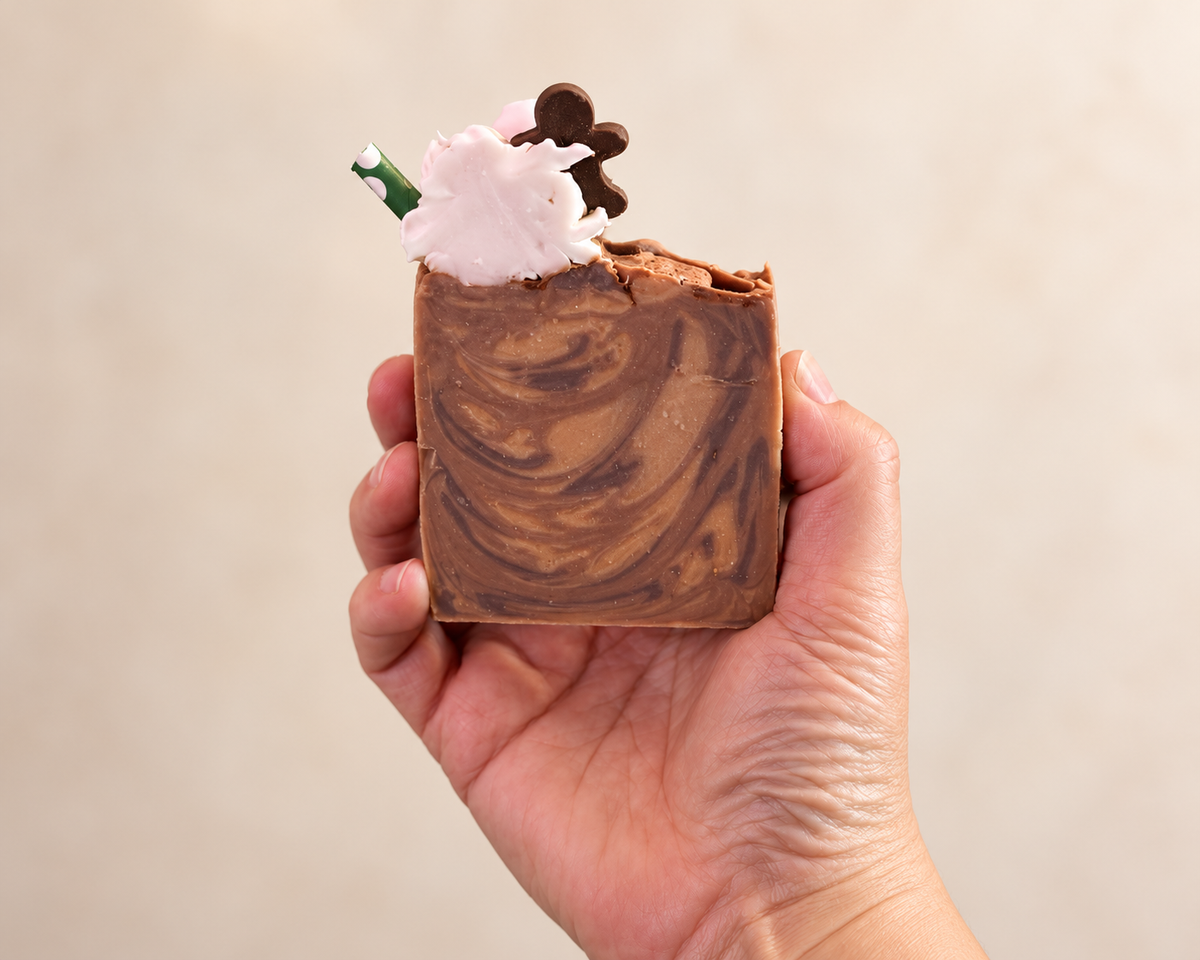 Gingerbread Latte Soap | Spiced Ginger & Cinnamon Vegan Christmas Soap