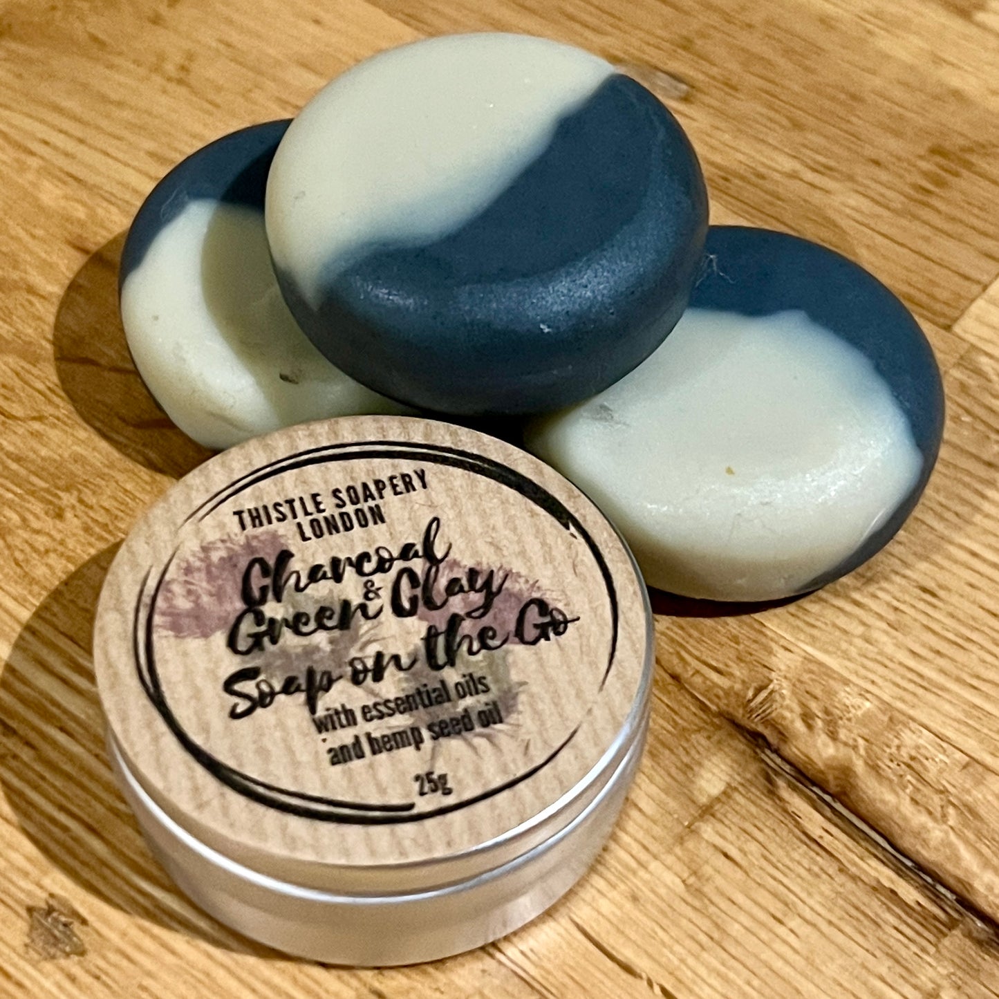 Soap on the Go • Our Bestselling Soaps in Miniature • With Aluminium Travel Tin