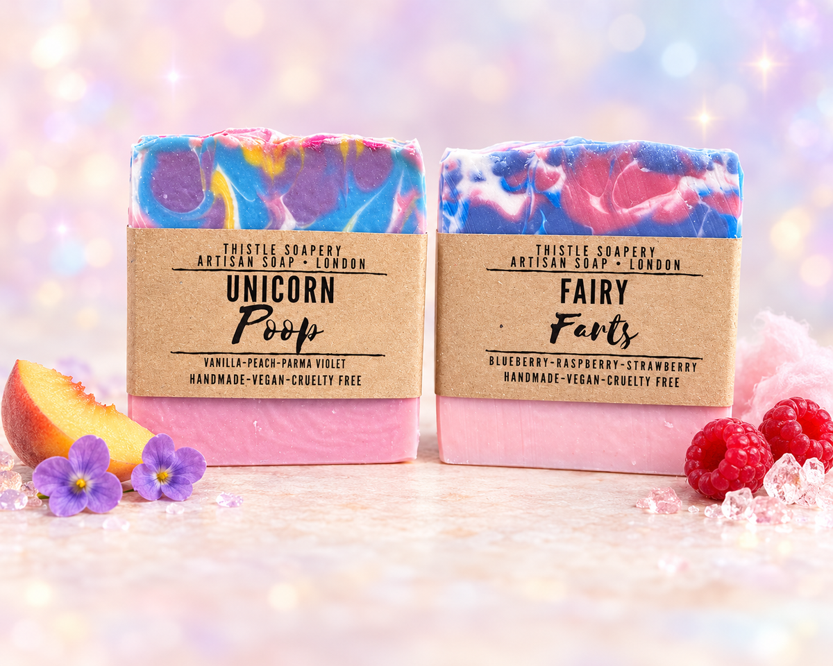 Unicorn Poop & Fairy Fart Gift Set • 2 100g Bars • Perfect Letterbox Gift