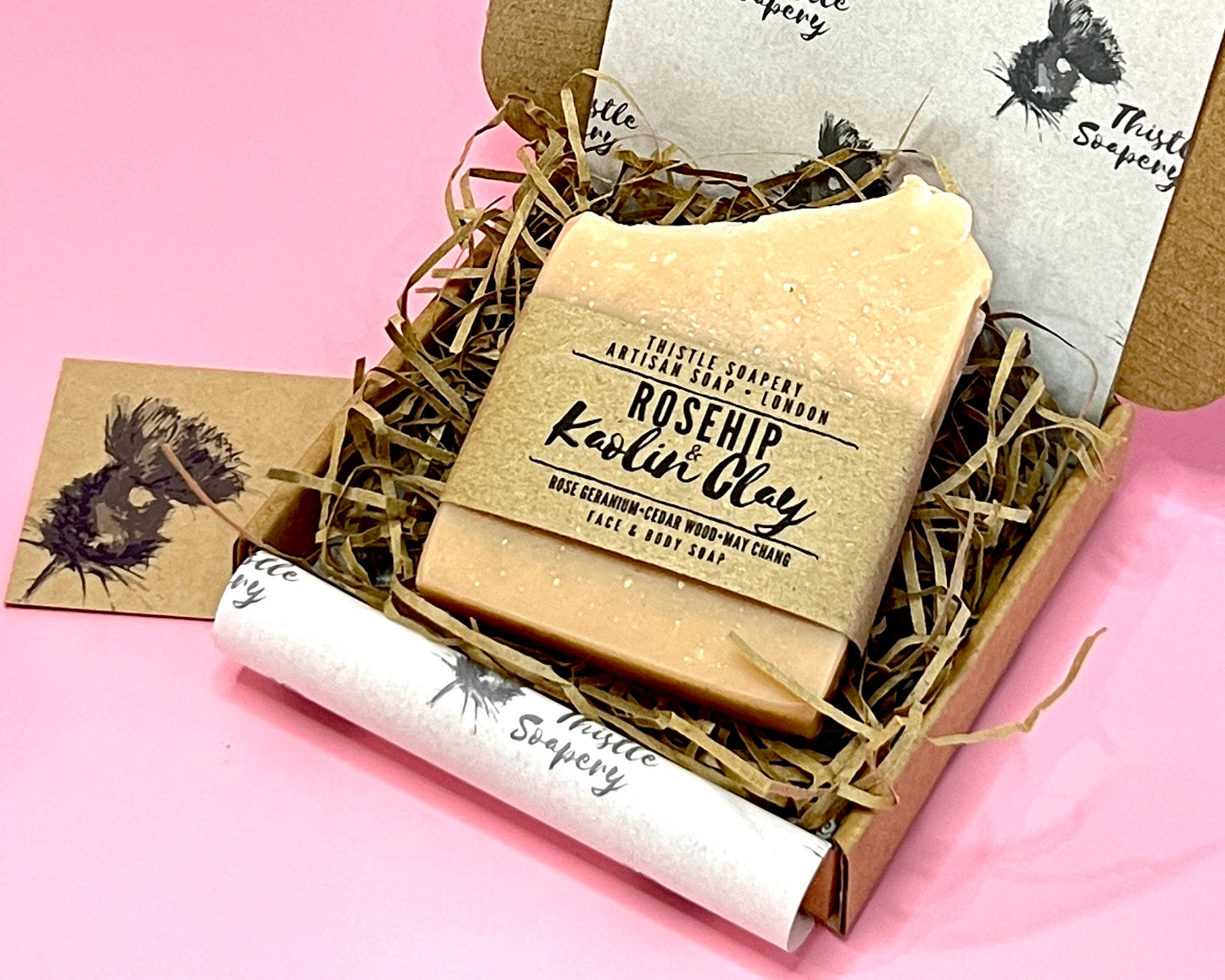 Rosehip & Kaolin Clay Facial Soap • With Pure Essential Oils • For Fine Lines