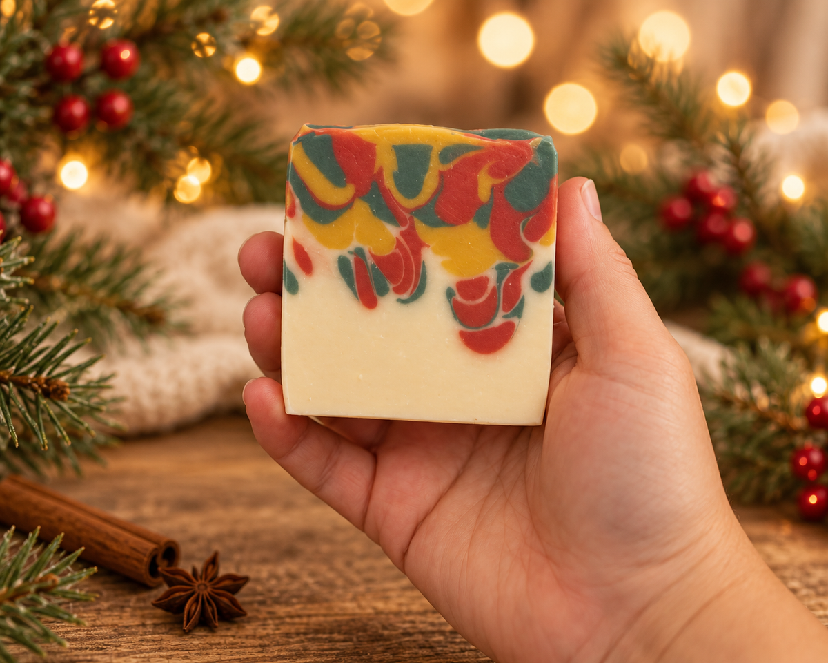 Deck the Halls - Festive Vegan Soap Gift Set | 3 Handmade Christmas Soaps