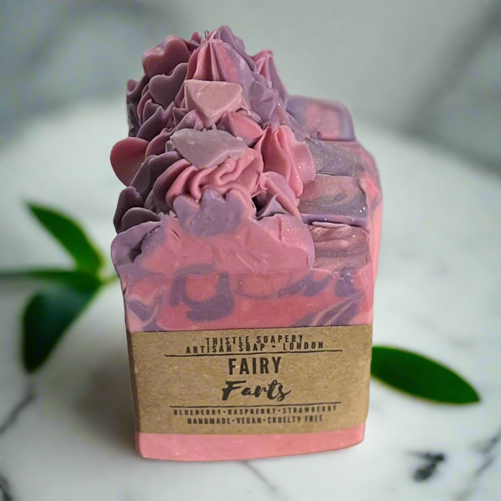 Fairy Farts Gentle Soap • Blue Raspberry and Summer Fruit Fragrance • With Sweet Almond Oil