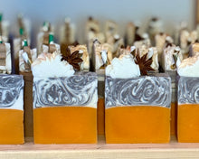 Load image into Gallery viewer, Pumpkin Spice Themed Soap • With Shea Butter and Grapeseed Oil • Star Anise &amp; Cinnamon Decoration
