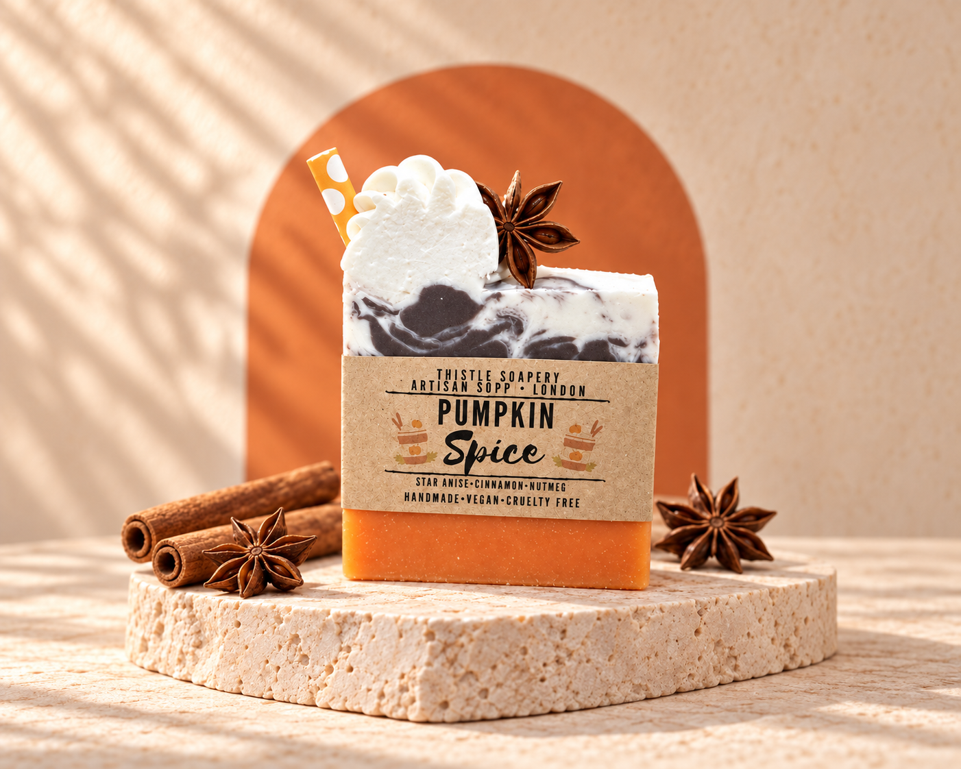 Pumpkin Spice Latte Soap | Handmade Vegan Autumn Soap