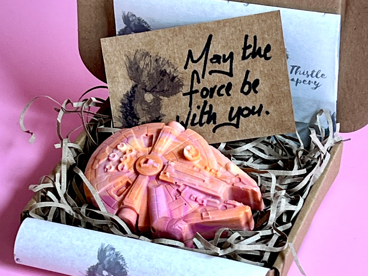 Millennium Falcon Themed Vegan Soap