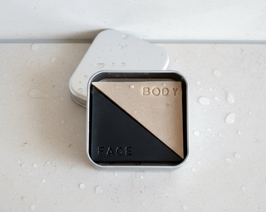 Face and Body Travel Soap Set | Aluminium Soap Tin with Drainer