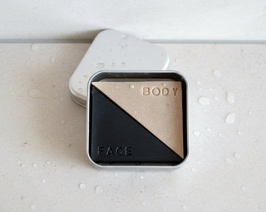 Face and Body Travel Soap Set | Aluminium Soap Tin with Drainer