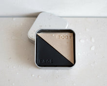 Load image into Gallery viewer, Face and Body Travel Soap Set | Aluminium Soap Tin with Drainer
