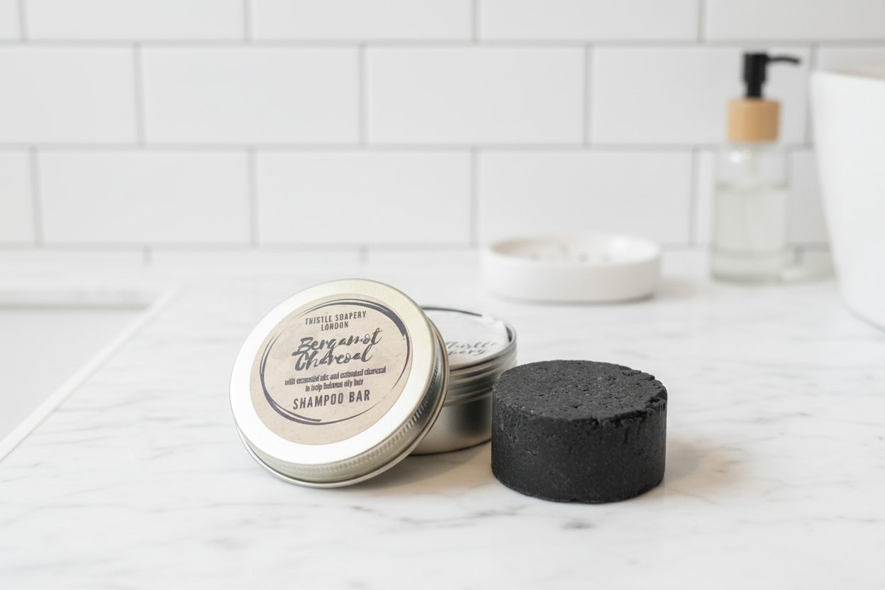 Shampoo for Oily Hair • Bergamot & Black-pepper • With Activated Charcoal