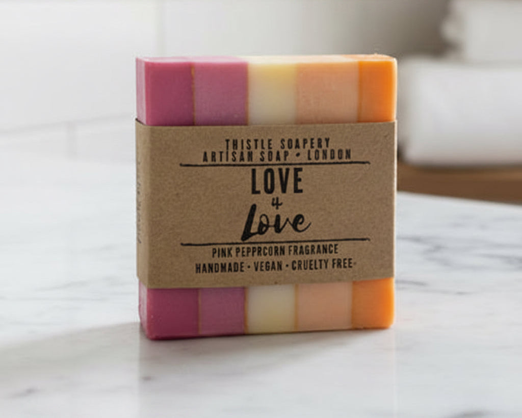 Love is Love • Lesbian Pride Flag Themed Vegan Soap • With Shea Butter and Avocado Oil