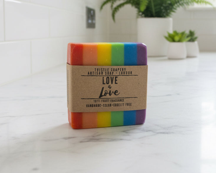 Love is Love Rainbow Pride Vegan Soap • Tutti Frutti Fragrance