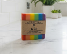 Load image into Gallery viewer, Love is Love • LGBTQ+ Pride Flag Themed Vegan Soap • With Shea Butter and Avocado Oil
