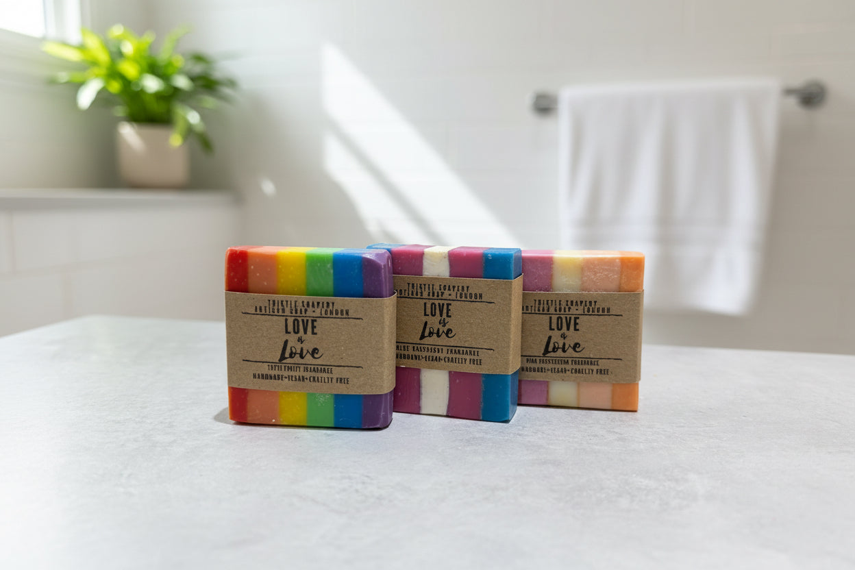 Love is Love • Trans Pride Flag Themed Vegan Soap • With Shea Butter and Avocado Oil