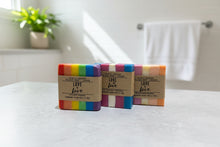 Load image into Gallery viewer, Love is Love • LGBTQ+ Pride Flag Themed Vegan Soap • With Shea Butter and Avocado Oil
