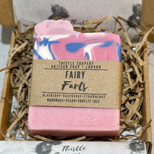 Load image into Gallery viewer, Fairy Farts Gentle Soap • Blue Raspberry and Summer Fruit Fragrance • With Sweet Almond Oil
