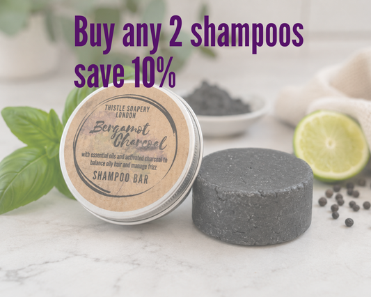 Shampoo for Oily Hair • Bergamot & Black-pepper • With Activated Charcoal