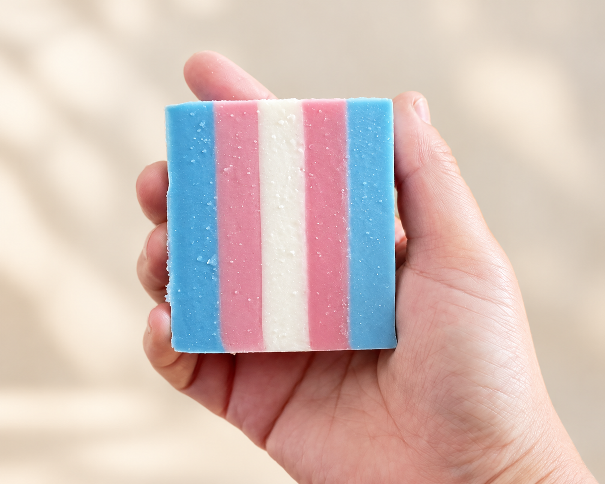 Love is Love • Trans Pride Flag Themed Vegan Soap • With Shea Butter and Avocado Oil