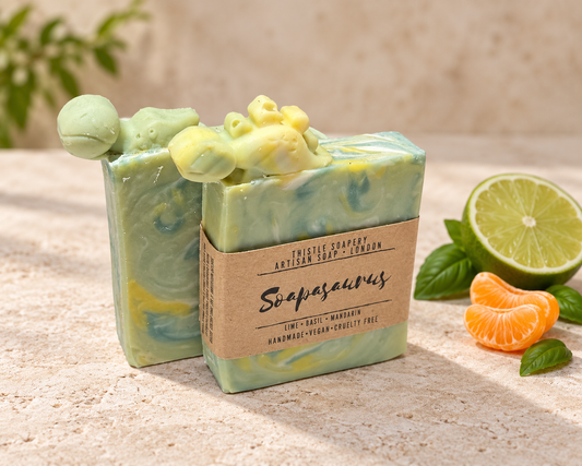 Soapasaurus Dinosaur Soap | Lime, Basil & Mandarin Vegan Soap