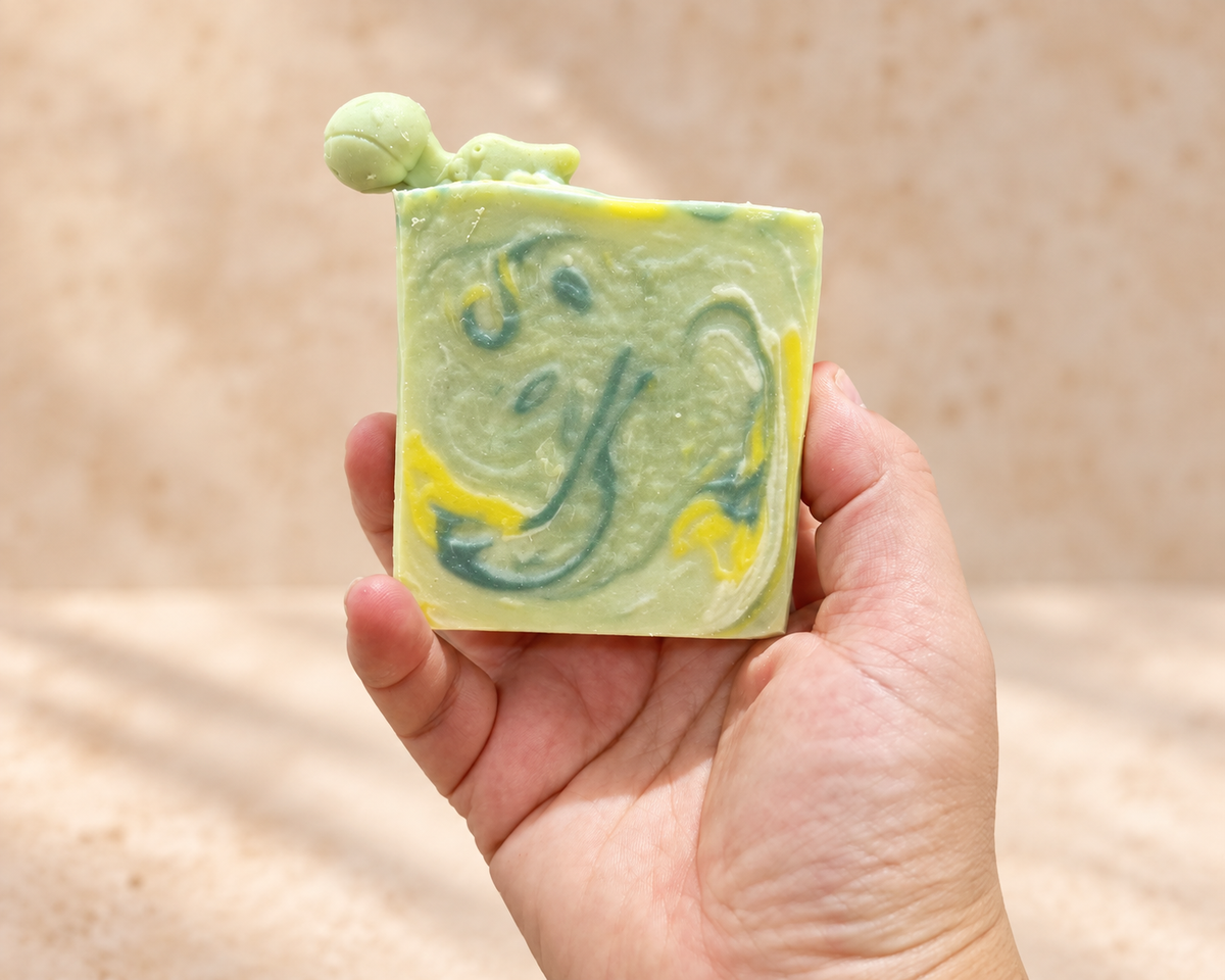 Soapasaurus Dinosaur Soap | Lime, Basil & Mandarin Vegan Soap