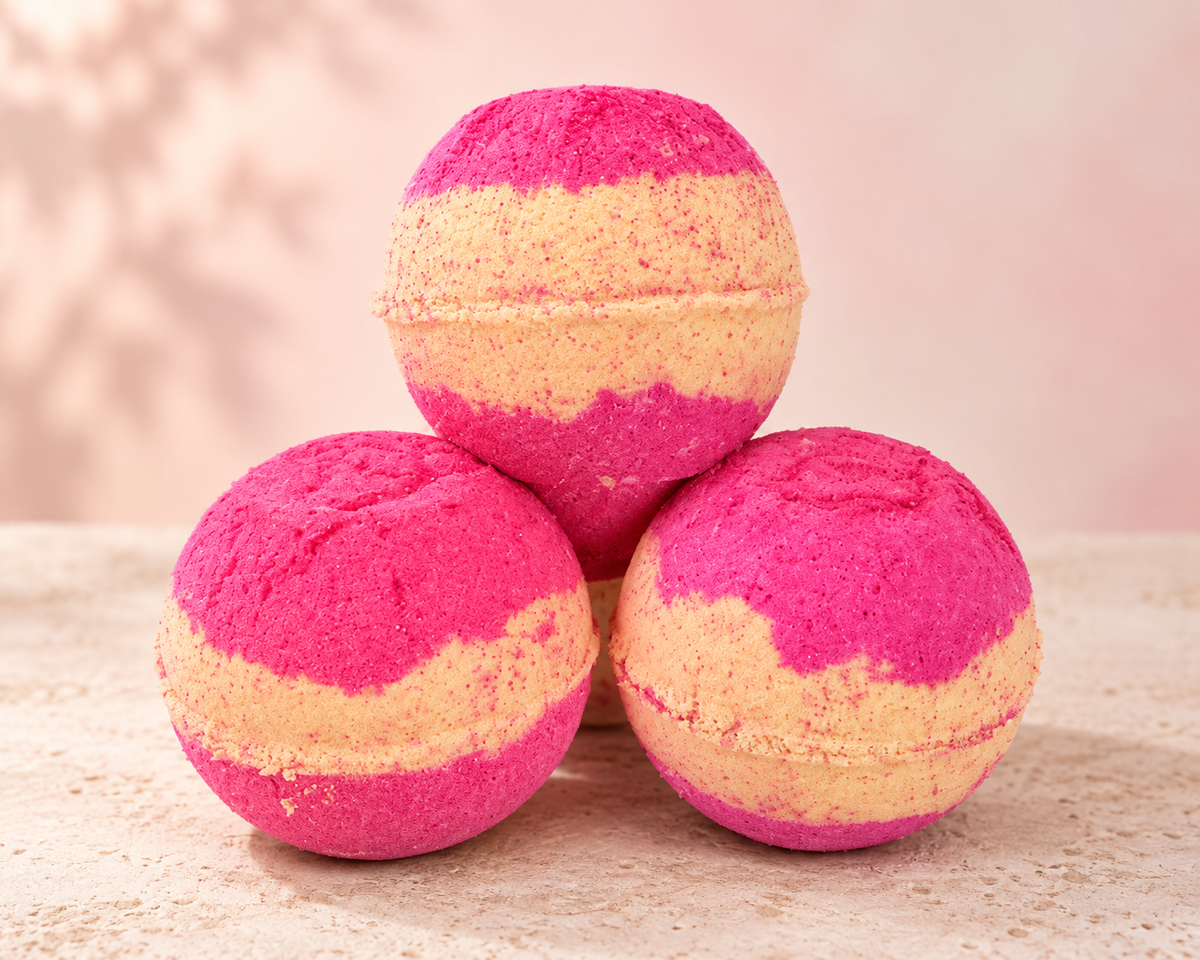 Luxury Handmade Bath Bombs • Colourful Bath Soak • With Nourishing Apricot Kernel Oil