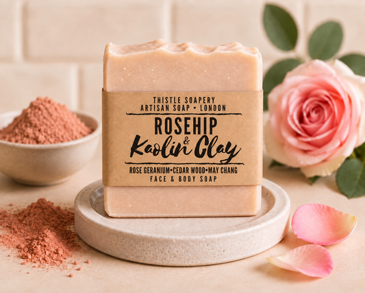 Rosehip & Kaolin Clay Facial Soap • With Pure Essential Oils