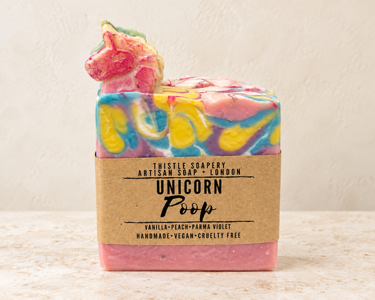 Unicorn Poop Gentle Soap • Vanilla Peach & Parma Violet Fragrance • With Sweet Almond Oil