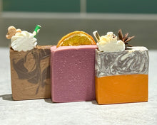 Load image into Gallery viewer, Christmas Soap Gift Set • Vegan Handmade Soap Trio • Festive Letterbox Gift Box
