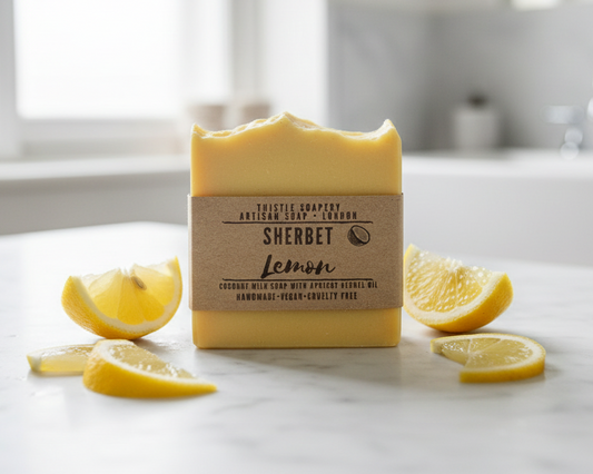 Lemon & Lemongrass Soap • With Coconut Milk and Essential Oils • For Sensitive & Dry Skin