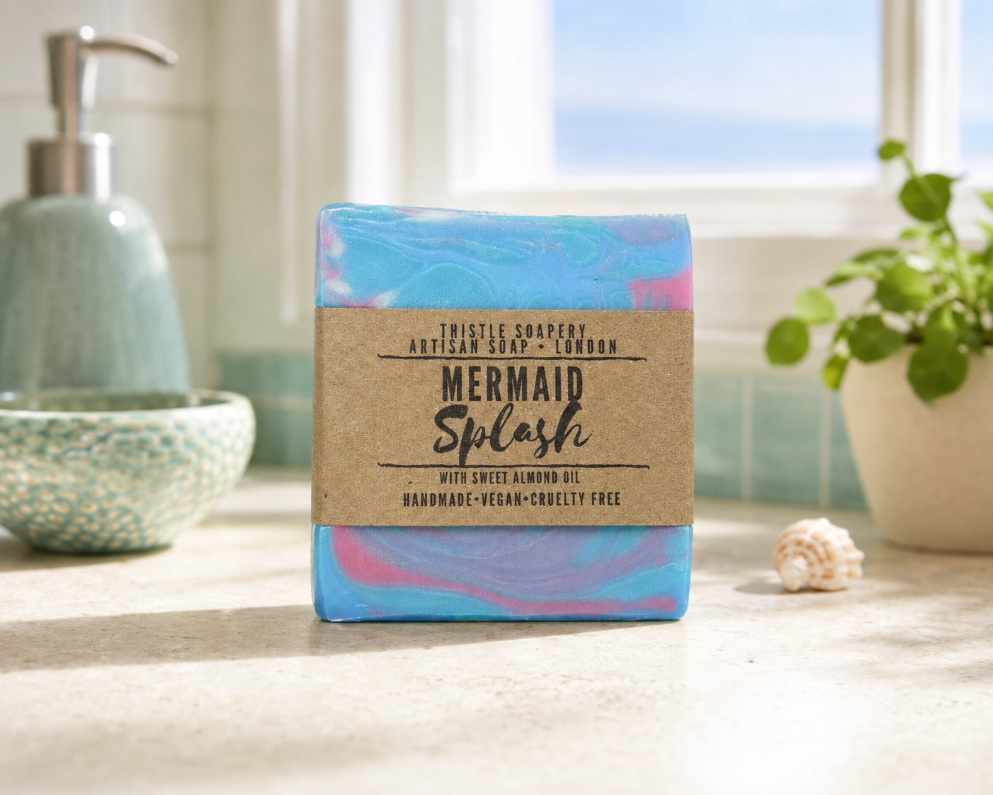 Mermaid Splash Seaspray Fragranced Soap • With Sweet Almond Oil • For Dry Skin