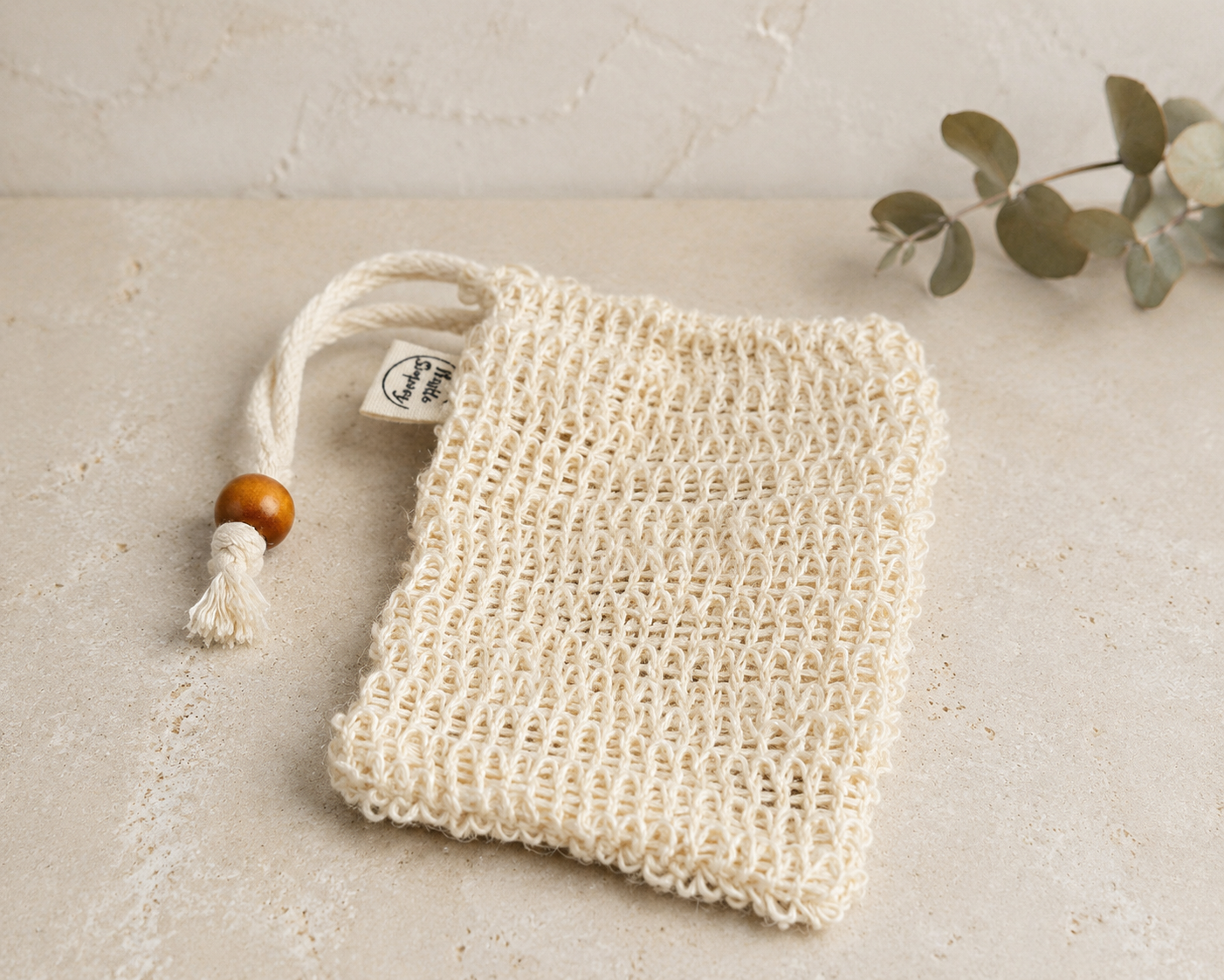 Natural Sisal Soap Saver Pouch – Reusable Soap Bag, Exfoliating Soap Holder