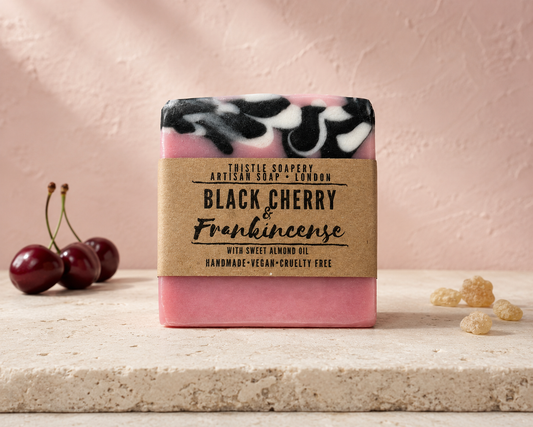 Frankincense and Black Cherry Soap • With Sweet Almond Oil and Shea Butter