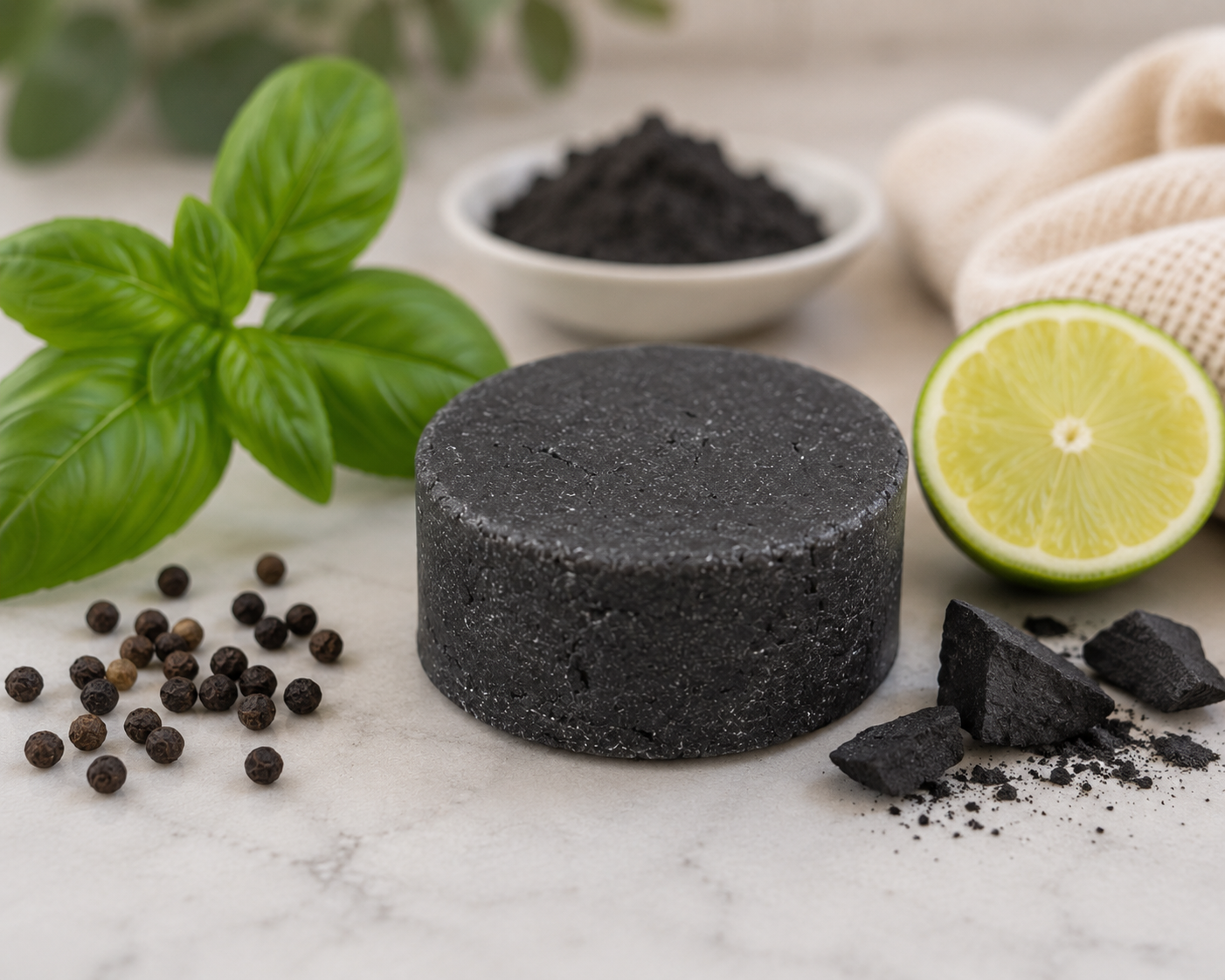 Shampoo for Oily Hair • Bergamot & Black-pepper • With Activated Charcoal